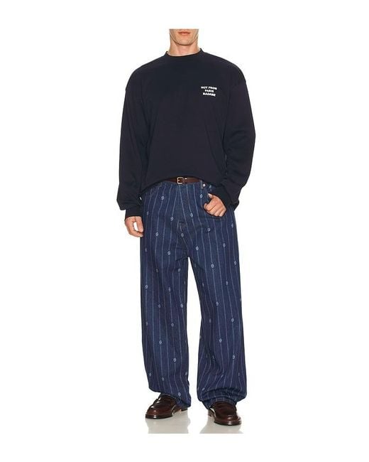 Drole de Monsieur Blue Le Jean Baggy Monogramme for men