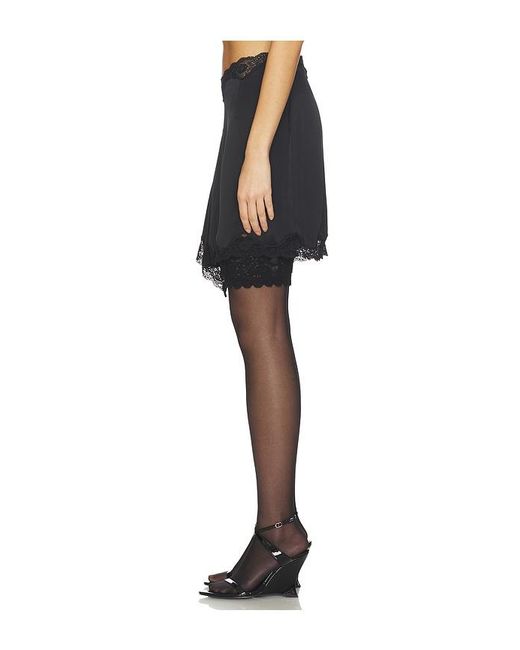 Vaillant Black Signature Satin Mini Skirt