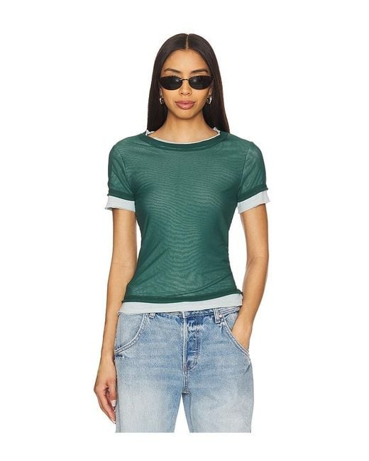 Free People Green Tasha Tee