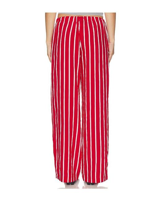 Madewell Red E- Waist Striped Pull- On Pant