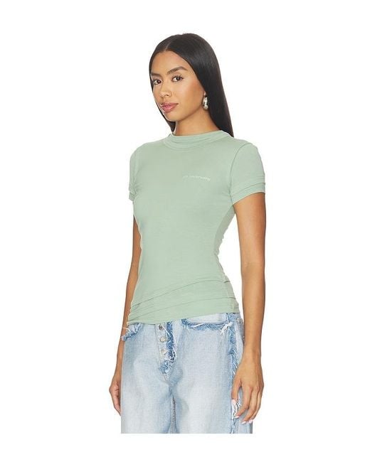 Alexander Wang Blue Layered Short Sleeve Top