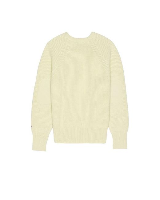 AFTER PRAY Natural Rover Patched Knit Crew Neck Sweater for men