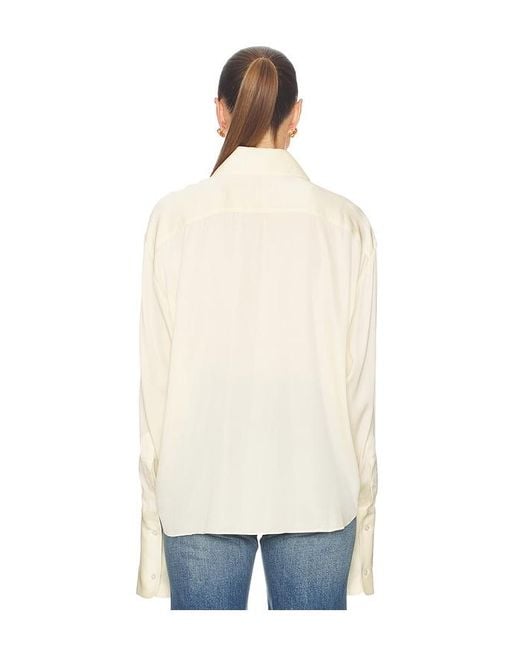 Helsa Blue The Relaxed Silk Shirt