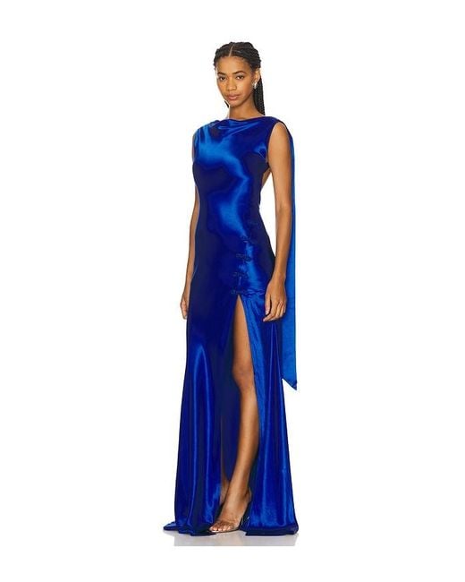 SAU LEE Blue Priscilla Gown