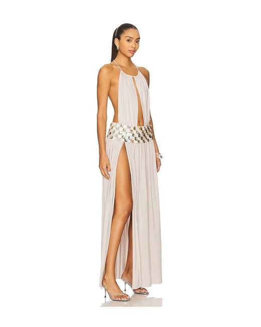Jaded London Plunge Maxi Belt ドレス White