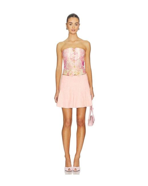 Alice + Olivia Pink Kelcey Strapless Vest