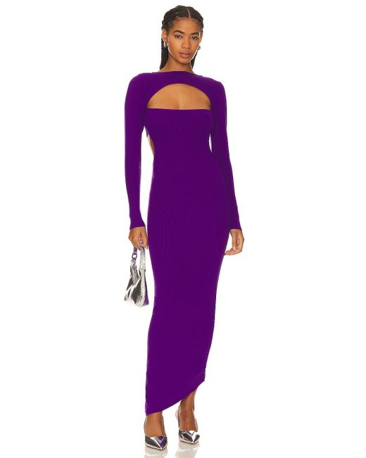Baobab Geneva Cut Out Maxi Dress Purple