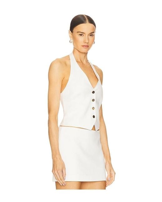 Veronica Beard White Arabella Vest