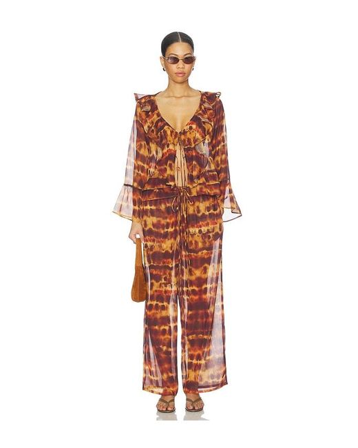 Leslie Amon Orange Olivia Top