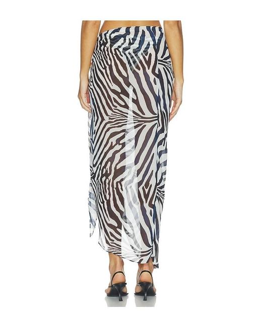 Seven Wonders Blue Xyla Front Tie Maxi Skirt