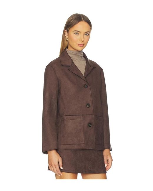 Elodie the Label Brown Elodie Hayes Faux Suede Jacket