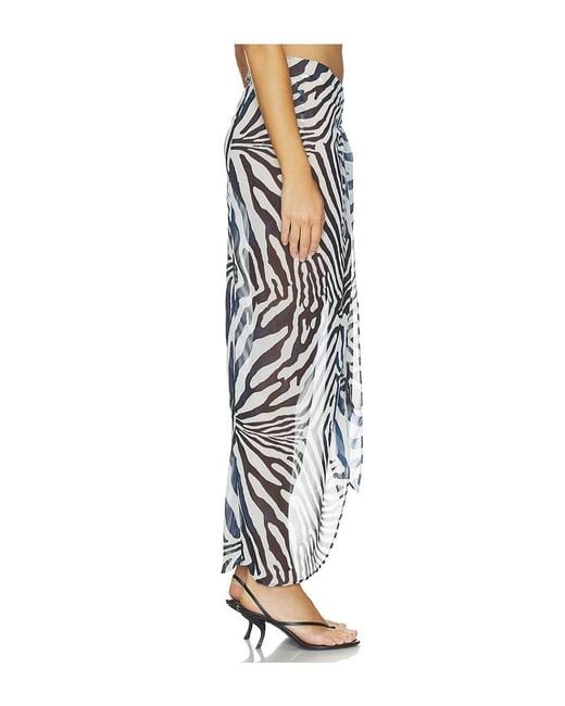 Seven Wonders Blue Xyla Front Tie Maxi Skirt