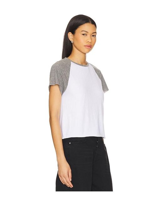 PERFECTWHITETEE White Britt Color Block Tee