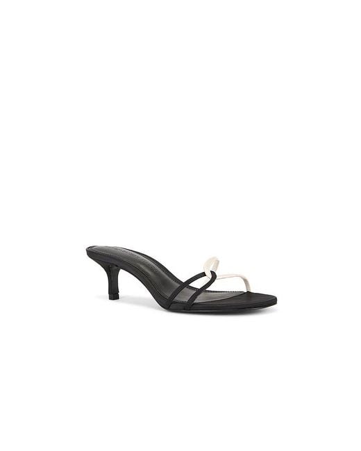 Black Suede Studio White Ilaria 50 Mule