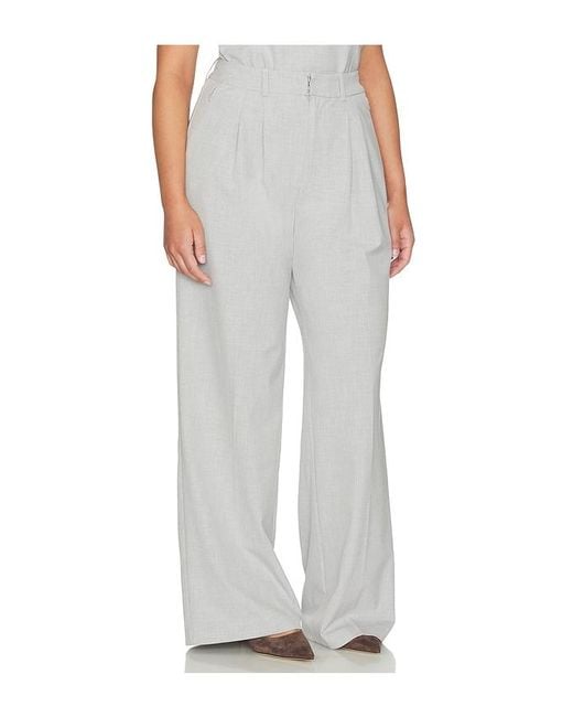 GOOD AMERICAN White Essential Suiting Trousers