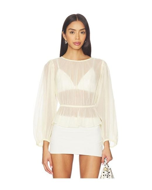 Astr White Amie Top