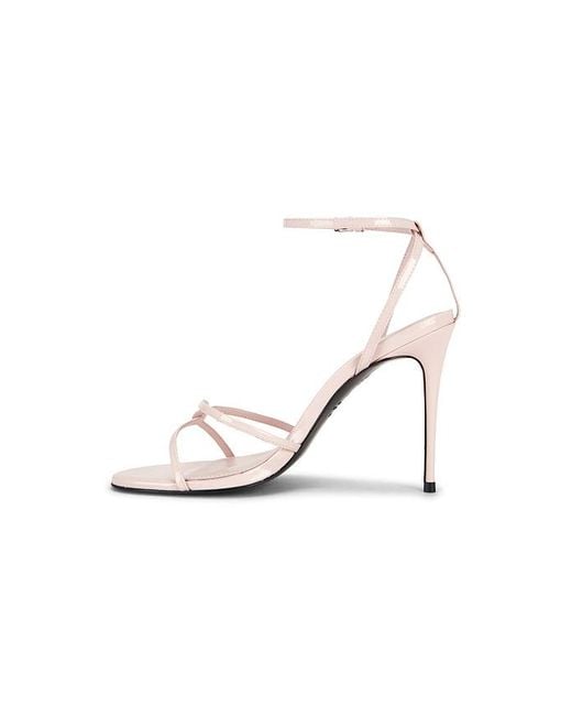 Black Suede Studio White Miley 100 Sandal