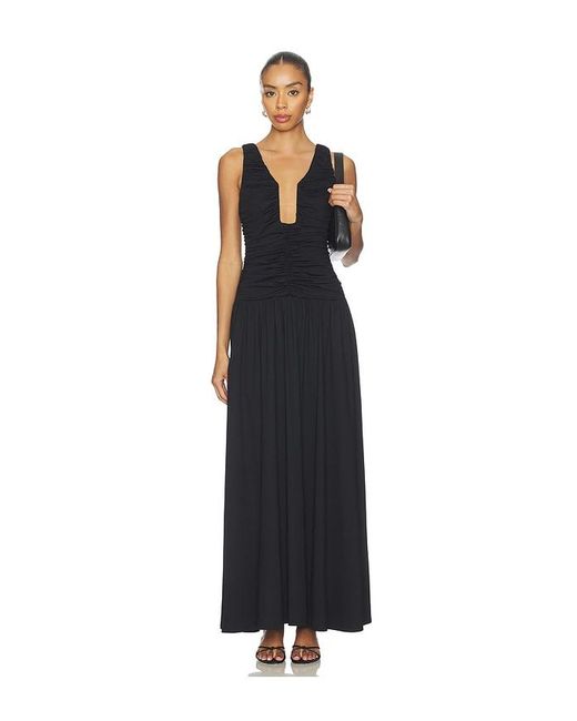Susana Monaco Black Low Waist Wire Maxi Dress