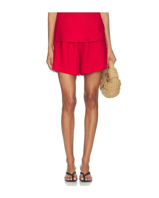DONNI. Red X Revolve The Linen Midi Short