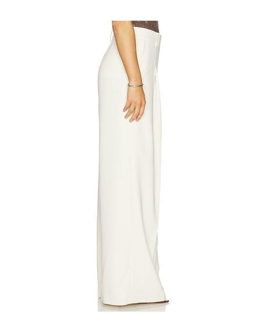 Theory White Oversize Wide Pleated Trouser