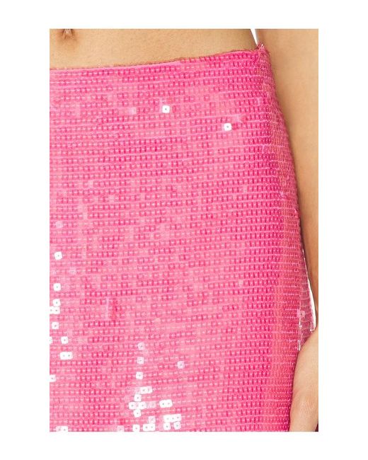 Rezek Studio Pink Sequin Mini Skirt