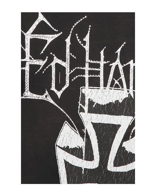 Ed Hardy Black By Appointment Only Cross Cropped Boxy Tee for men
