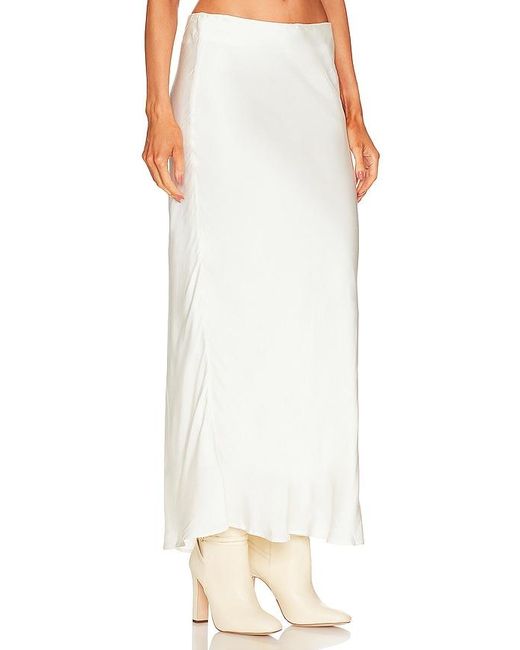 Bardot White Azzura Satin Skirt