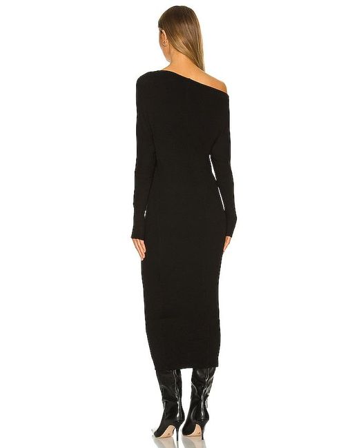 Enza Costa Black Sweater Knit Slouch Dress