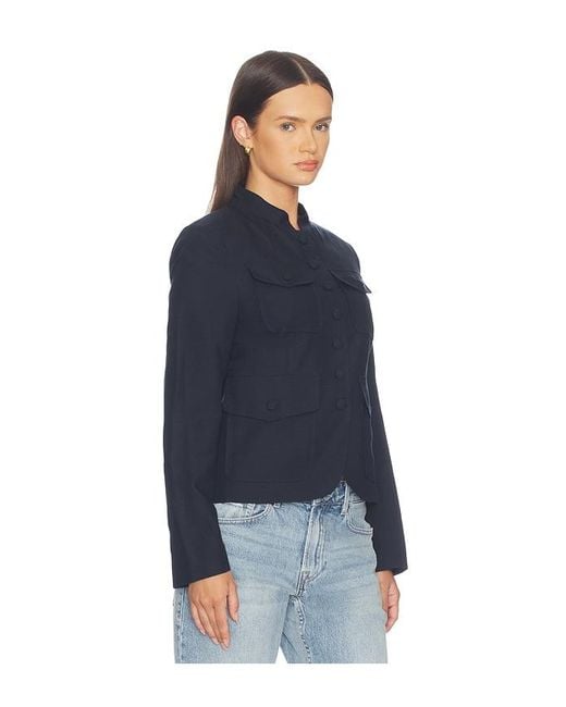 Rag & Bone Blue Mercer Linen Blazer
