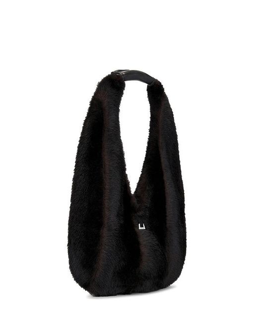 Apparis Black Colette Shaved Mink Bag