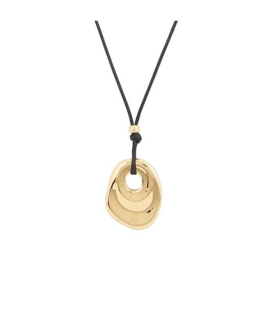 Ettika Metallic Melted Edge Pendant Necklace