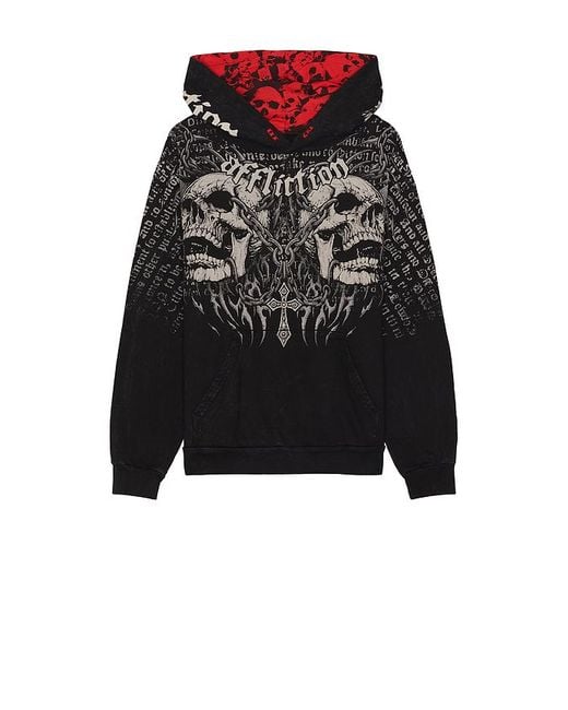 Affliction Black Decimation Hoodie for men