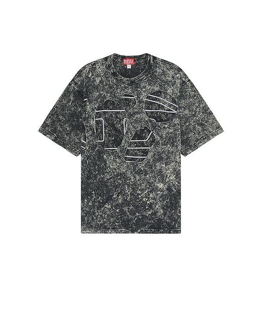 DIESEL Black Boxt Peel Oval T-shirt for men