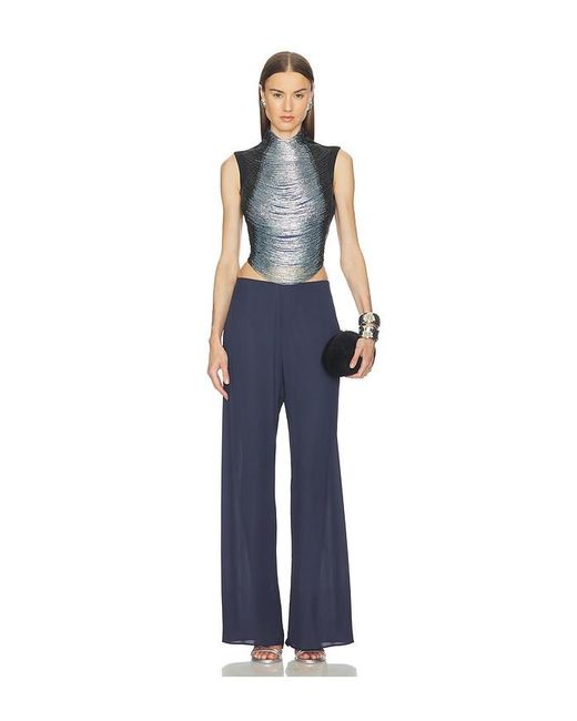 Cult Gaia Blue Taraji Sleeveless Top