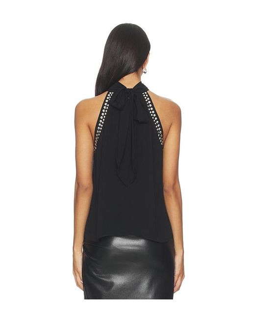 Generation Love Black Brenna Studded Halter Blouse