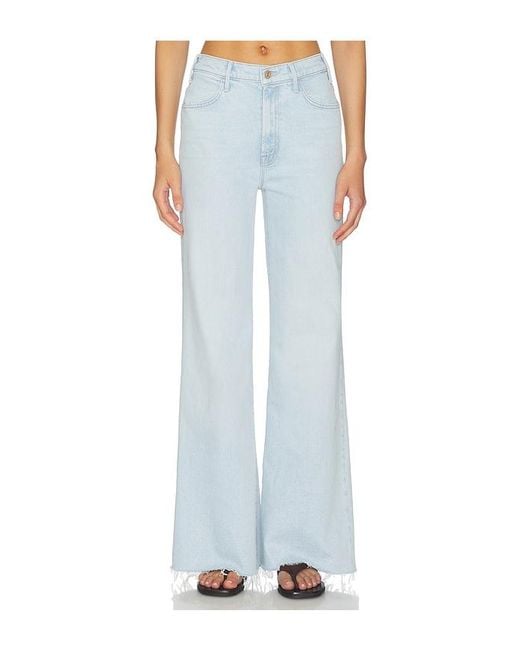 Mother Blue The Hustler Roller Skimp Fray Jeans