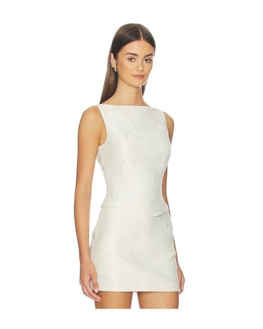 Amanda Uprichard White Ines Top