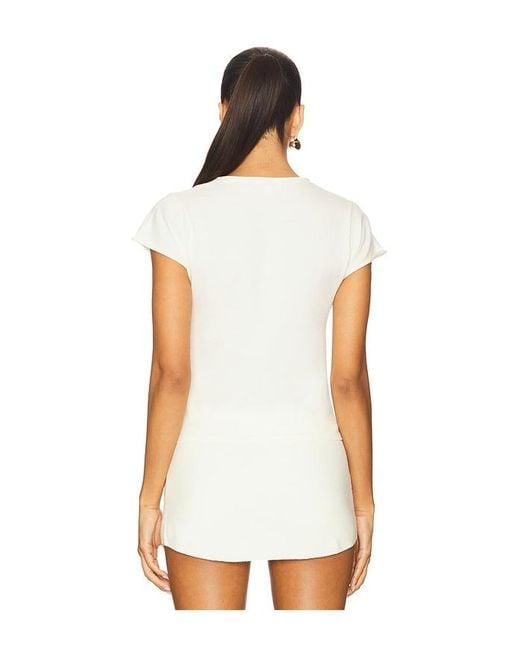 Frankie's Bikinis White Baylee Cloud Knit Tee