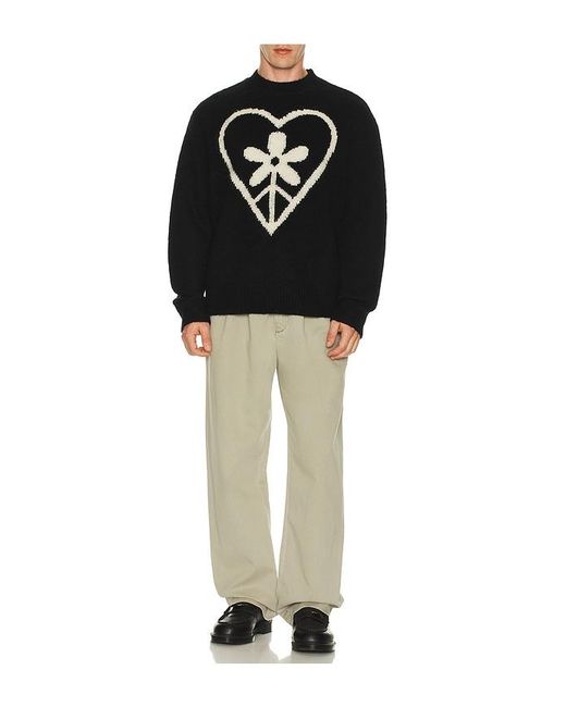 AllSaints Black Finden Crew Neck Sweater for men