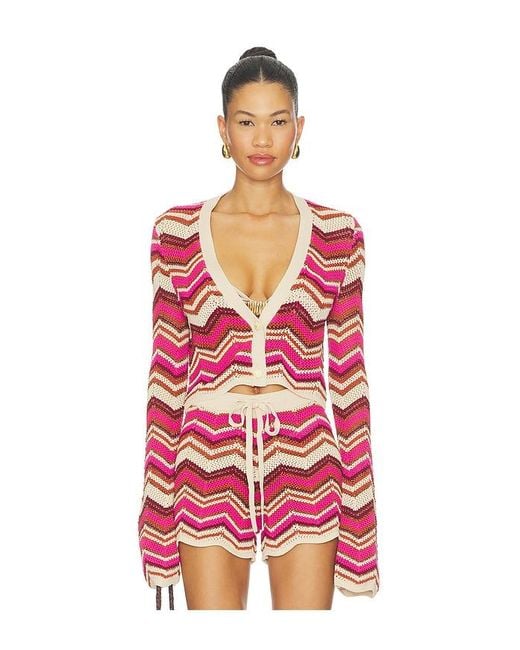 Devon Windsor Red Stella Cardigan