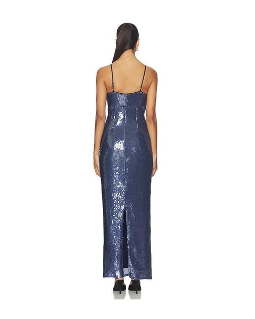 Line & Dot Blue Olli Maxi Dress