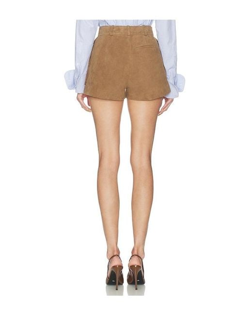Monse White Deconstructed Suede Short
