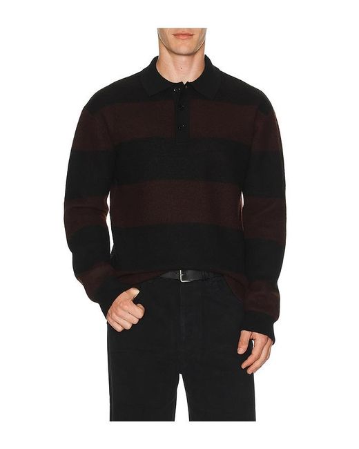 NN07 Black Rugby Polo for men