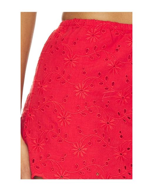 Free People Red Eyes On You Skort