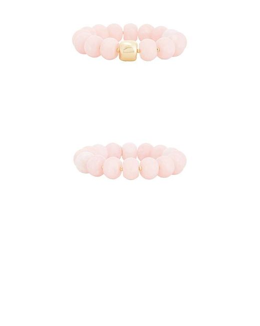 Ettika Pink Power Bead Bracelet Stack