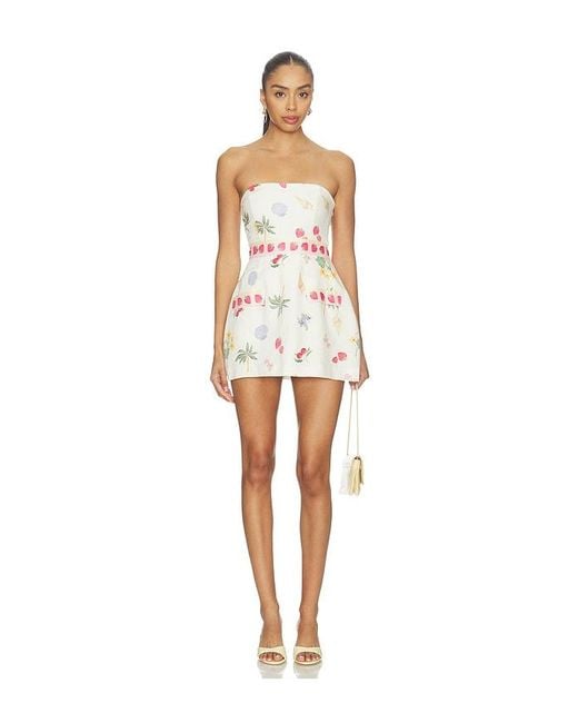 Amanda Uprichard White Strapless Bethany Romper