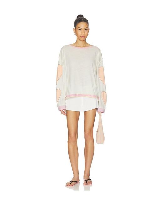 Free People White Youre A Star Tee