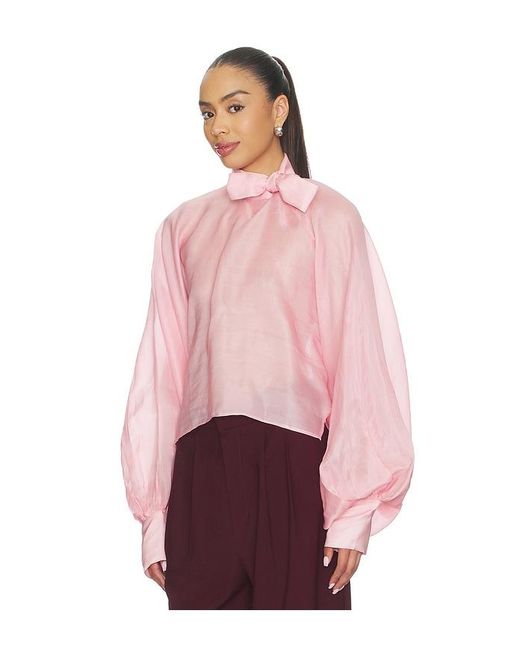 La Fuori Pink Tie-Up Top
