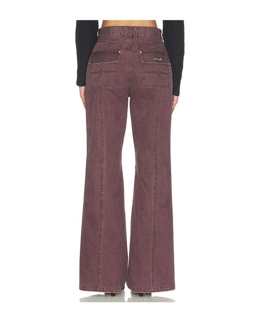 PRIVATE POLICY Red Distressed Pant