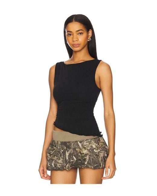 Free People Black Ash Knit Top